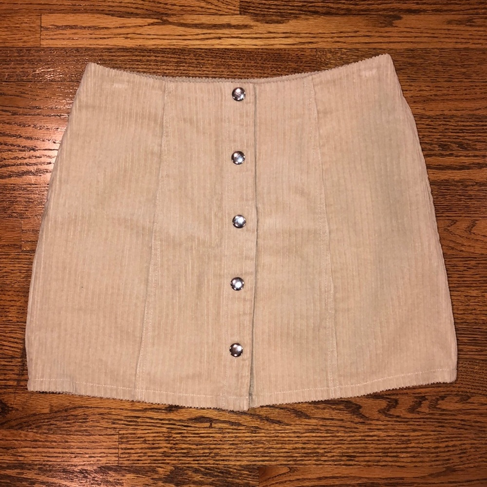 Button Down Mini Skirt